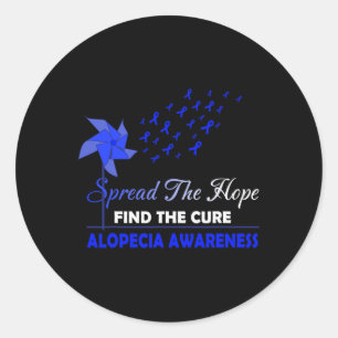 Pegatina Redonda La esperanza de la conciencia de Alopecia
