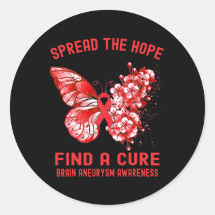 Pegatina Redonda La Esperanza Encuentra Una Cura Concienciación Sob