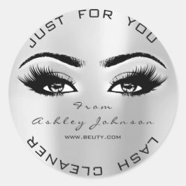 Pegatina Redonda La extensión de los latigazos de belleza maquillaj