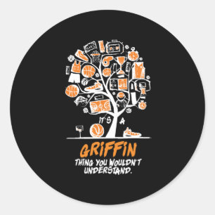 Pegatina Redonda La Familia De Baloncesto Griffin Que No Te Gustarí