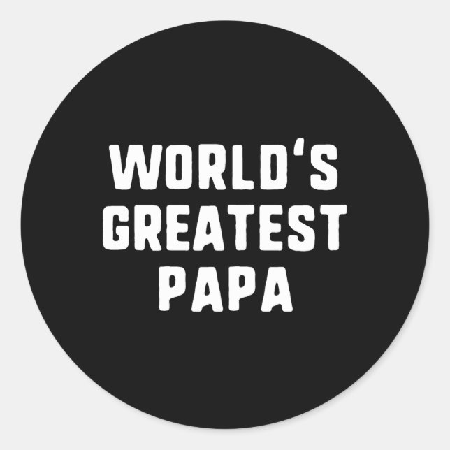Pegatina Redonda La Familia De Papa Más Grande Del Mundo (Anverso)