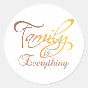 Pegatina Redonda La familia es todo