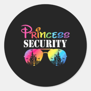 Pegatina Redonda La familia Security Mom Dad Birday Halloween Funny