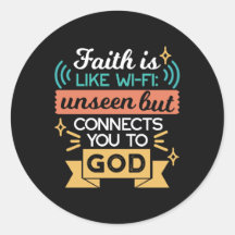 La fe es como WiFi Arte divertido de citas cristia