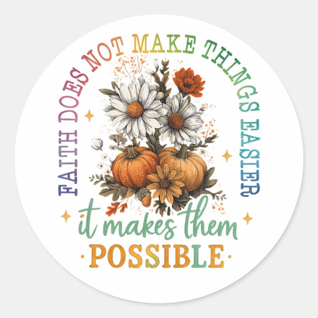 Pegatina Redonda La Fe No... (Anverso)