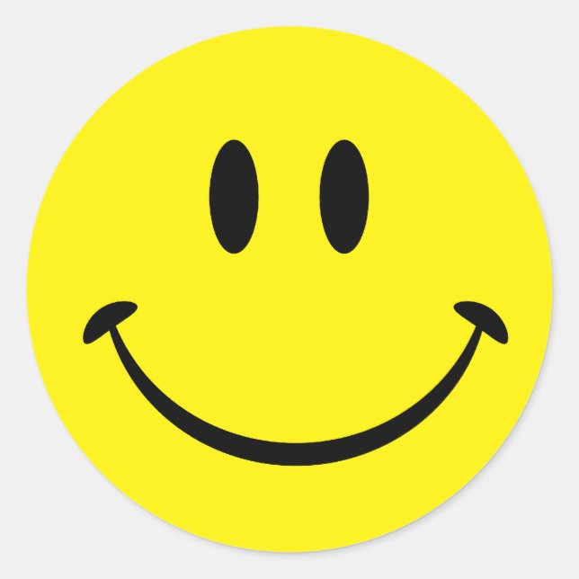 Pegatina Redonda La felicidad (Anverso)