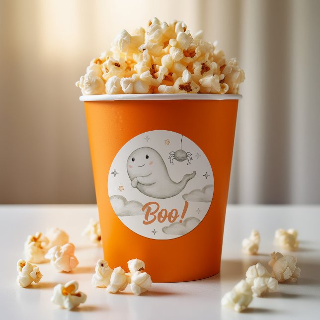 Pegatina Redonda La fiesta de cumpleaños de Halloween favorece la r (Subido por el creador)