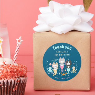 Pegatina Redonda La fiesta de cumpleaños de los Pegatinas redondos 