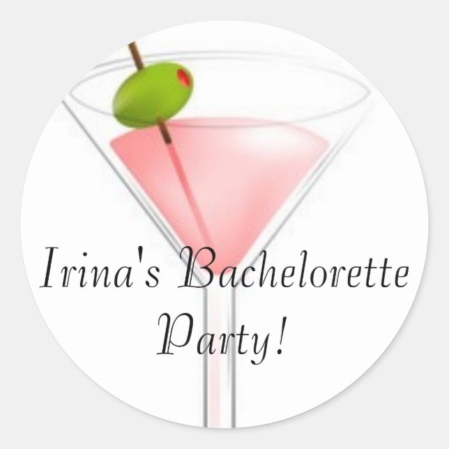 Pegatina Redonda ¡La fiesta de la soltera de Irina! (Anverso)