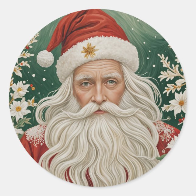 Pegatina Redonda La floreciente bendición del invierno (Anverso)