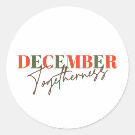 Pegatina Redonda La fraternidad de diciembre: Celebrando la tempora