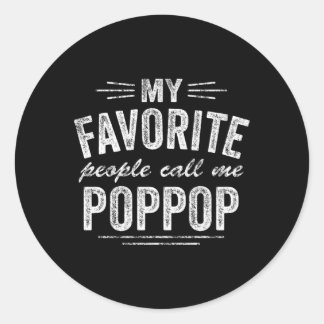 Pegatina Redonda La Gente Favorita De Poppop Me Llama Poppop