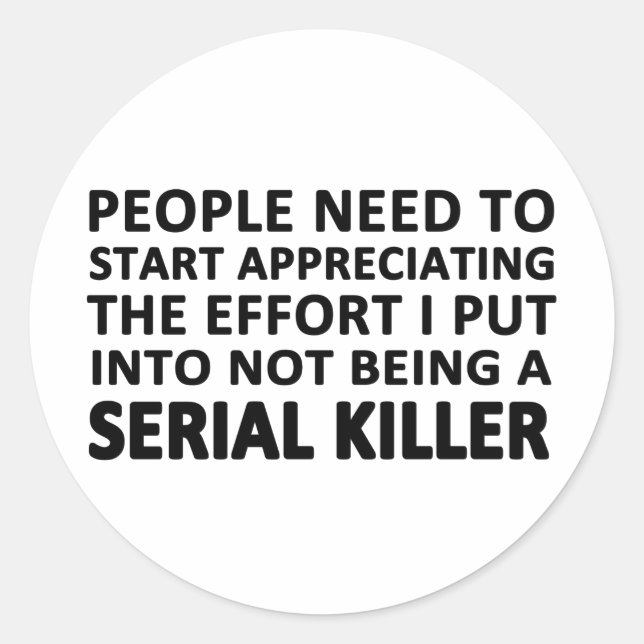 Pegatina Redonda La gente necesita empezar a apreciar (Anverso)