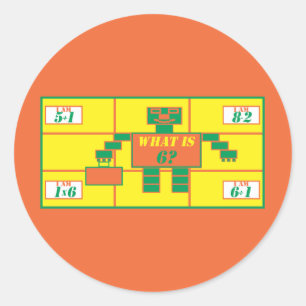 Pegatina Redonda La Geometría-Pegatina-Rectángulo-Edad 6