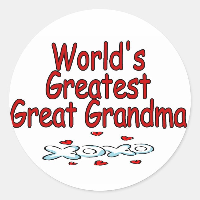 Pegatina Redonda La gran abuela más grande del mundo (Anverso)