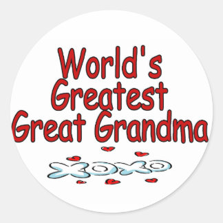 Pegatina Redonda La gran abuela más grande del mundo