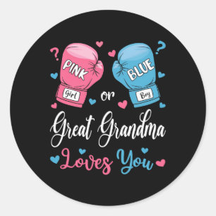 Pegatina Redonda La Gran Abuela Rosa O Azul Te Ama El Boxeo De Géne