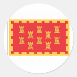 Pegatina Redonda La gran bandera de Mancunian