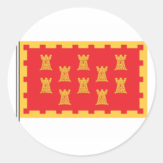 Pegatina Redonda La gran bandera de Mancunian