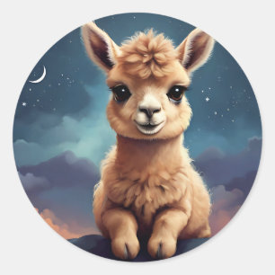 Pegatina Redonda La guardería de la llamada de un bebé