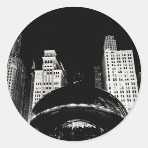 Pegatina Redonda La haba de Chicago