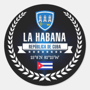 Pegatina Redonda La Habana