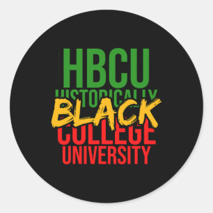 Pegatina Redonda La historia negra influye en el sueño de los Hbcu