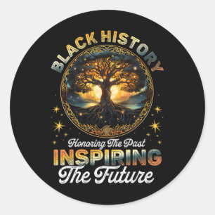 Pegatina Redonda La historia negra que inspira el futuro de los Est