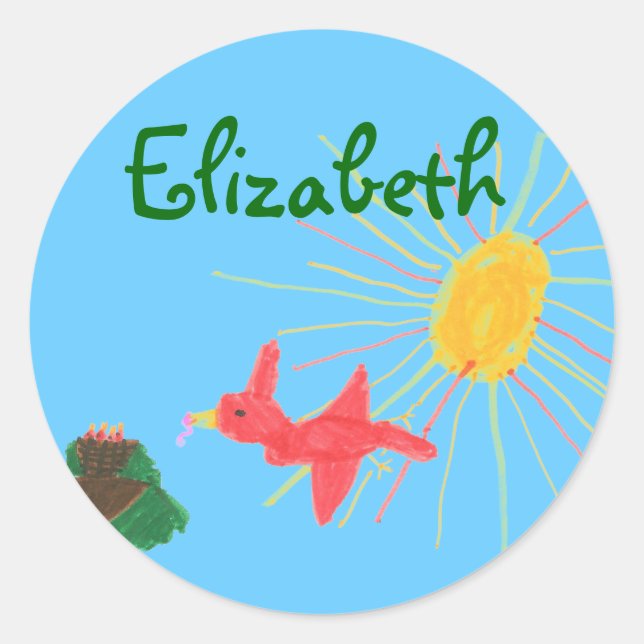 Pegatina Redonda La identificación del nido del pájaro Karate Kat — (Anverso)