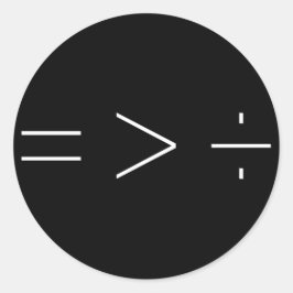 Pegatina Redonda La igualdad es mayor que la división negra