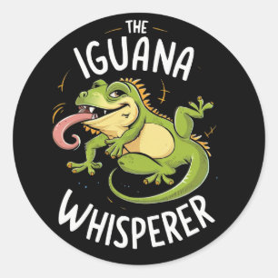 PEGATINA REDONDA LA IGUANA WHISPERER