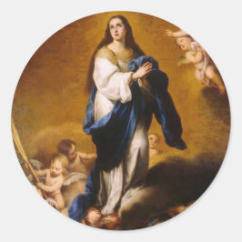 Pegatina Redonda La inmaculada concepción