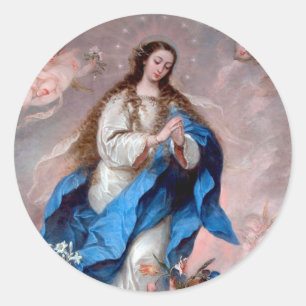 Pegatina Redonda La inmaculada concepción