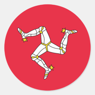 Pegatina Redonda La Isla de Man