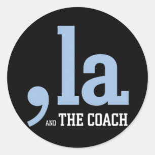 Pegatina Redonda La Kamala Harris Tim Walz Entrenador 2024 