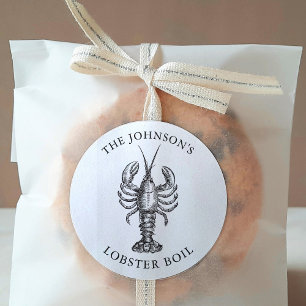 Pegatina Redonda La langosta modificada para requisitos