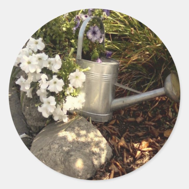 Pegatina Redonda La lata de agua (Anverso)