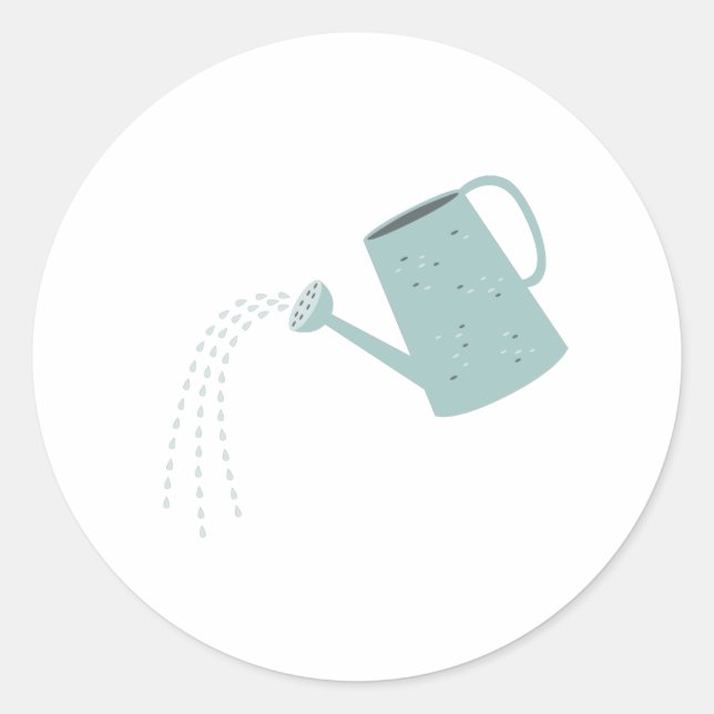 Pegatina Redonda La lata de agua (Anverso)