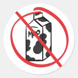 Pegatina Redonda La lechería libera el producto