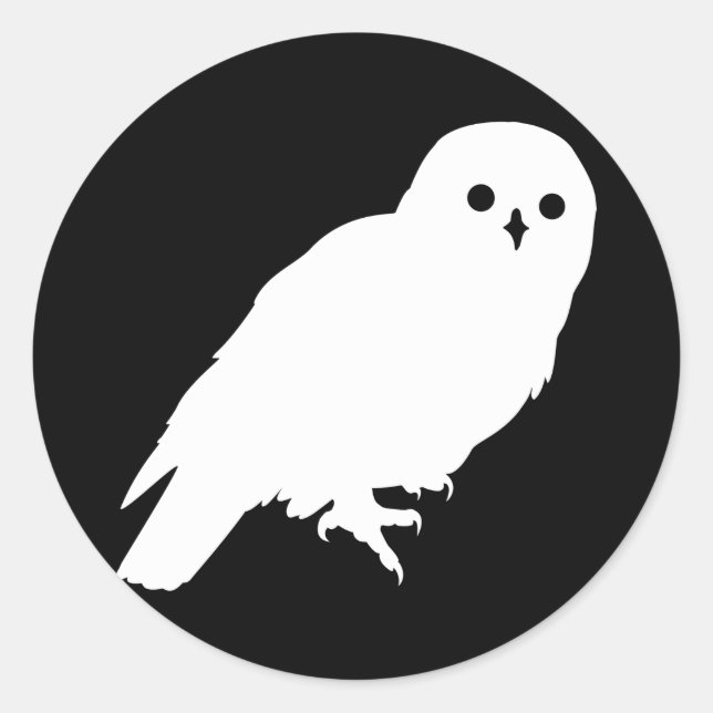 Pegatina Redonda La Lechuza Blanca Más Asombrosa Del Planeta Tierra (Anverso)