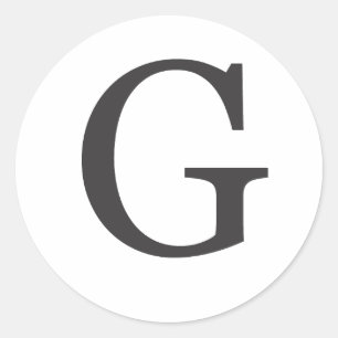 Pegatina Redonda "la letra G"