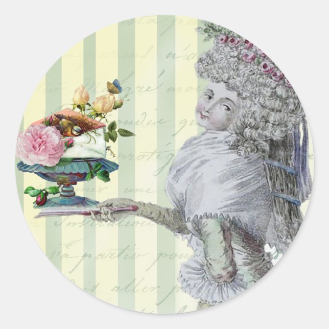 Pegatina Redonda La Lettre D'amour (Anverso)