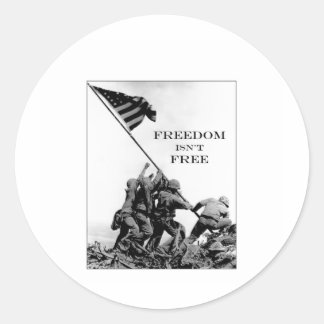 Pegatina Redonda La libertad no es libre