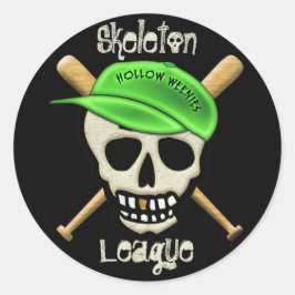 Pegatina Redonda La Liga de Esqueletos - Weenies Huecos