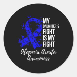 Pegatina Redonda La lucha de la hija es consciente de mi lucha cont