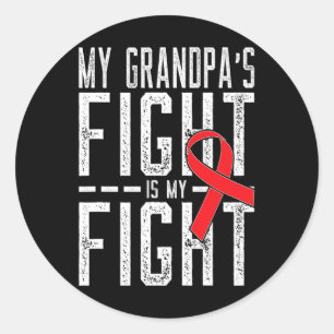 Pegatina Redonda La lucha de mi abuelo es mi lucha Conciencia del c
