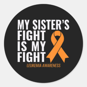 Pegatina Redonda La lucha de mi hermana es mi conciencia sobre la l