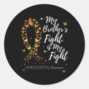 Pegatina Redonda La lucha de mi hermano es mi lucha Rsd Crps Concie