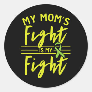 Pegatina Redonda La lucha de mi mamá es la lucha contra la enfermed