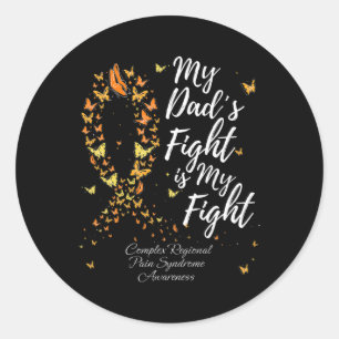 Pegatina Redonda La lucha de mi papá es conciencia de mis crías de